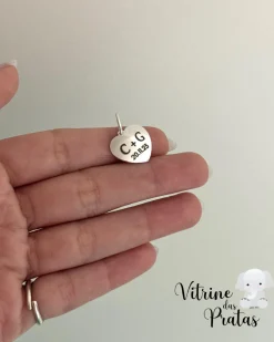 Pingente Plaquinha Coração Personalizado (LEIA A DESCRIÇÃO)