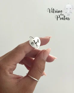 Pingente Plaquinha Coração Personalizado (LEIA A DESCRIÇÃO)