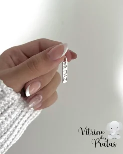 Pingente Plaquinha Paz