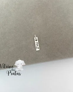 Pingente Plaquinha Paz
