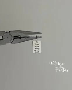 Pingente Plaquinha Quadrada Personalizada (LEIA A DESCRIÇÃO)