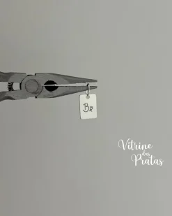 Pingente Plaquinha Quadrada Personalizada (LEIA A DESCRIÇÃO)