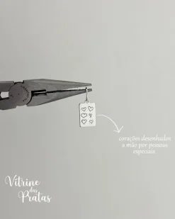 Pingente Plaquinha Quadrada Personalizada (LEIA A DESCRIÇÃO)