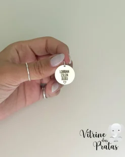 Pingente Plaquinha Redonda Grande Personalizada (LEIA A DESCRIÇÃO)