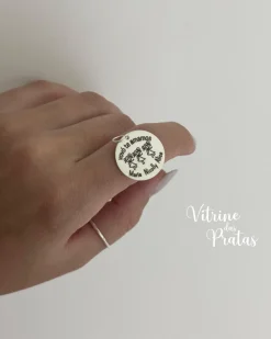 Pingente Plaquinha Redonda Grande Personalizada (LEIA A DESCRIÇÃO)