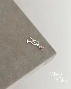 Pingente Taça Vinho com Zircônia