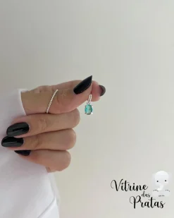 Pingente Zircônia Oval Verde Turmalina