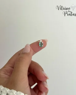 Pingente Zircônia Oval Verde Turmalina