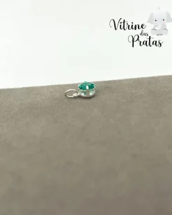 Pingente Zircônia Redonda Verde