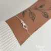 Pulseira Coração com Infinito Cravejado
