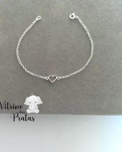 Pulseira Coração Vazado Mini