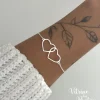 Pulseira Dois Corações
