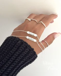 Pulseira Infantil com Plaquinha Personalizada (LEIA A DESCRIÇÃO)