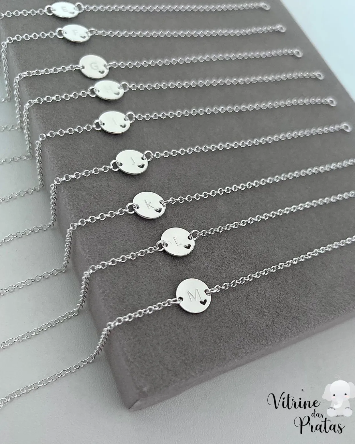 Pulseira Letra com Coração