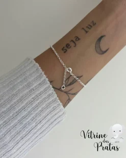Pulseira Letra com Coração