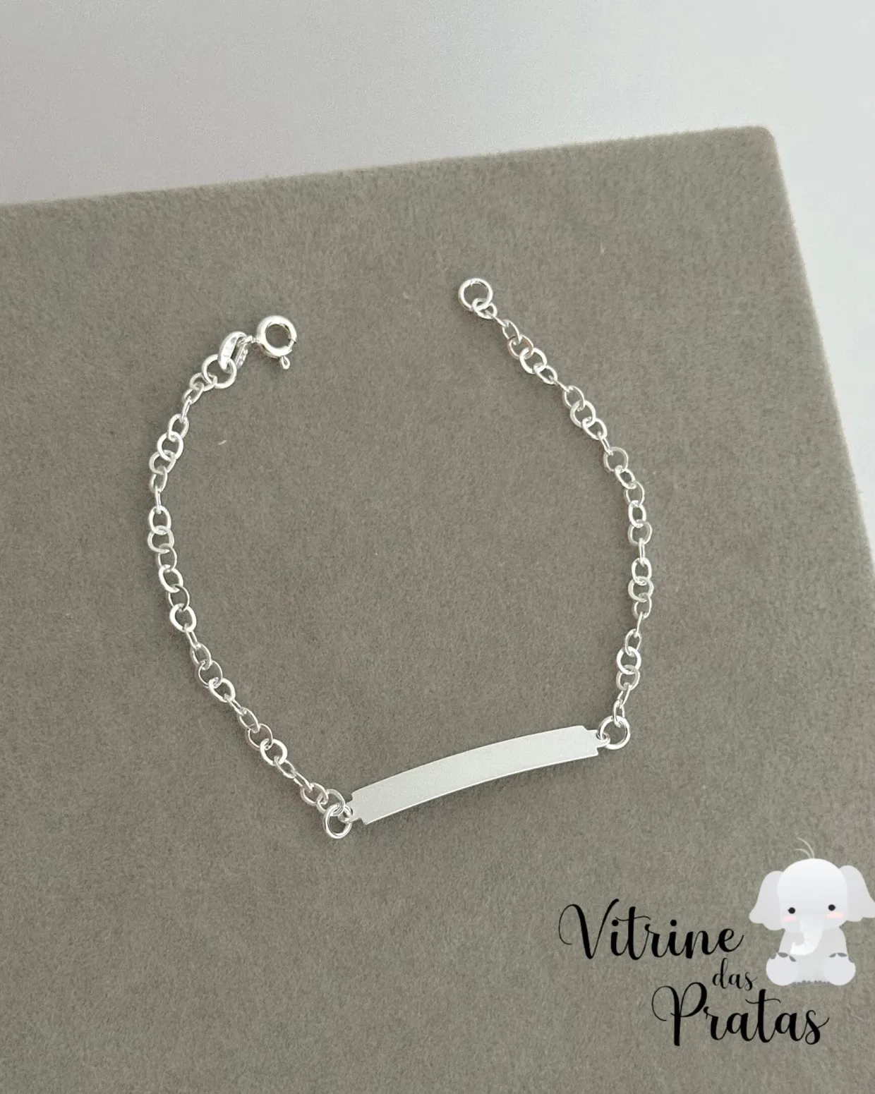 Pulseira Plaquinha Comprida Personalizada (LEIA A DESCRIÇÃO)