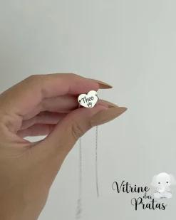 Pulseira Plaquinha Coração Personalizada (LEIA A DESCRIÇÃO)