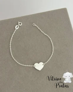 Pulseira Plaquinha Coração Personalizada (LEIA A DESCRIÇÃO)