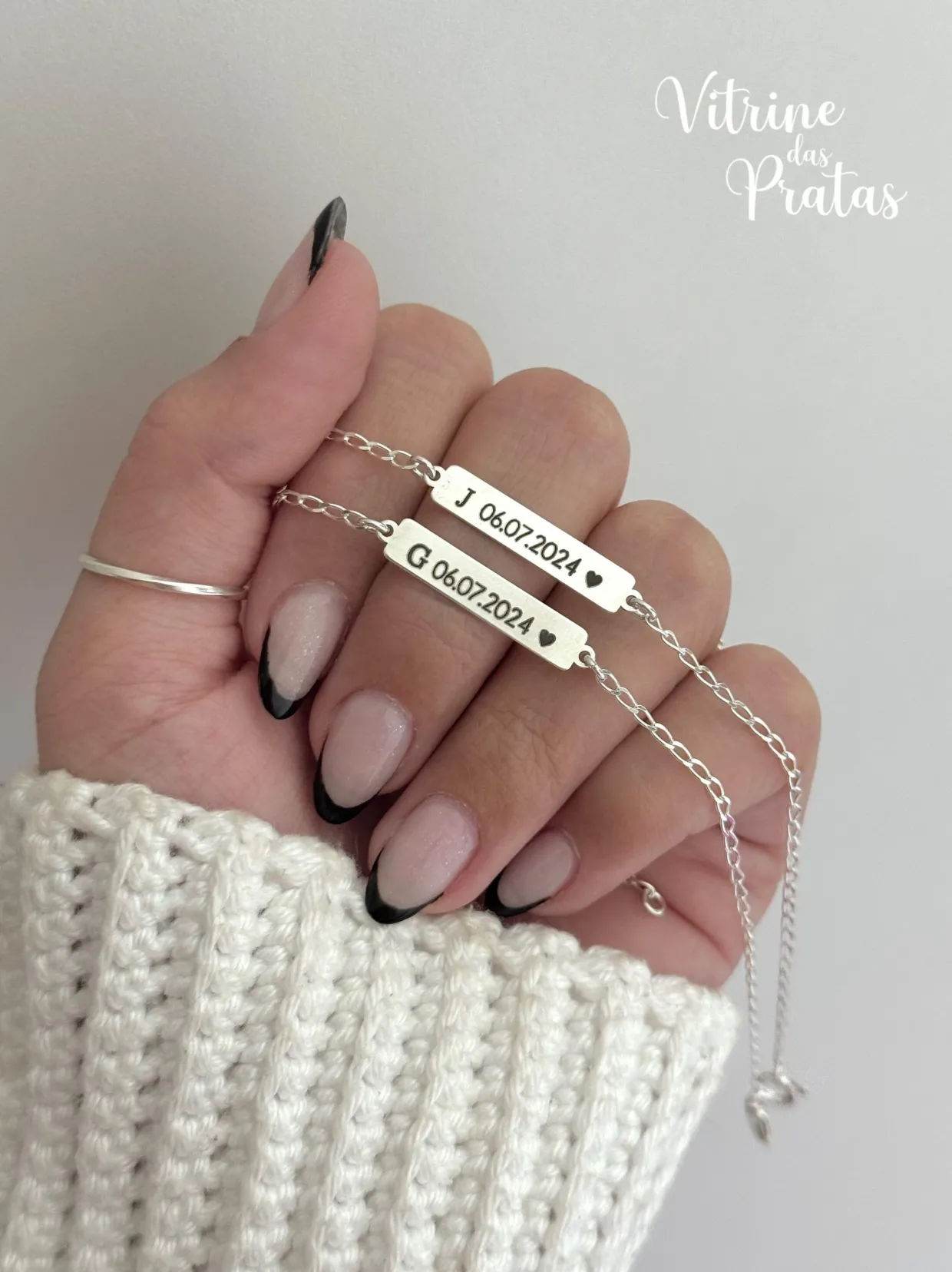 Pulseira Plaquinha Personalizada (LEIA A DESCRIÇÃO)