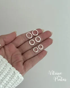 Trio de Argolas Lisas de Click (1,1cm/1,0cm/0,9cm)