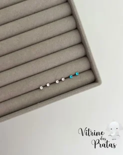 Trio de Brincos Zircônias Color